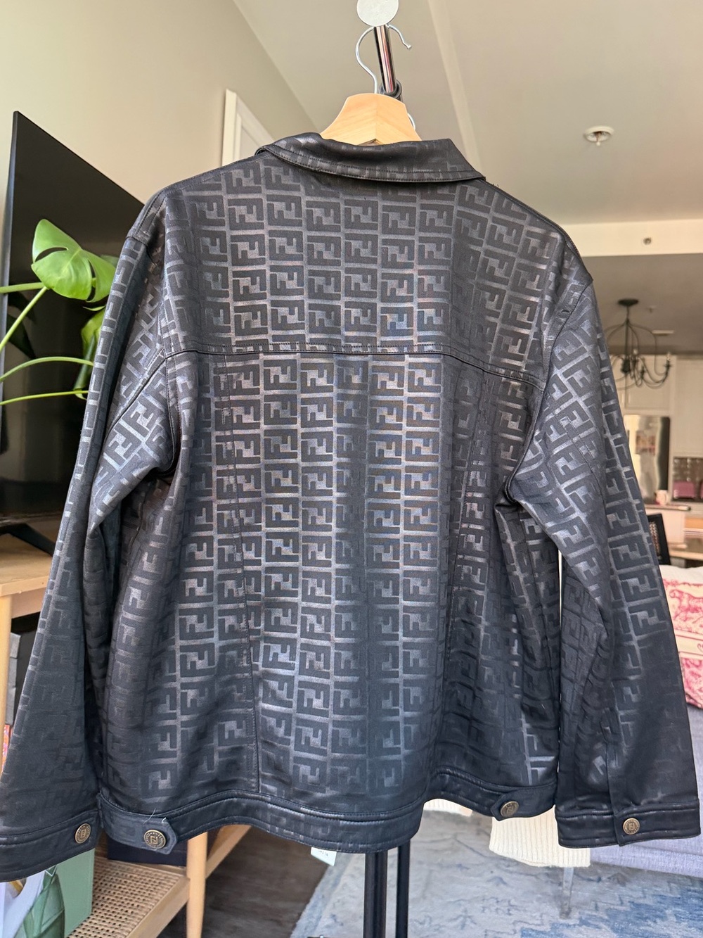 FENDI Roma Black Zucca Print Jacket - Picture 6 of 7